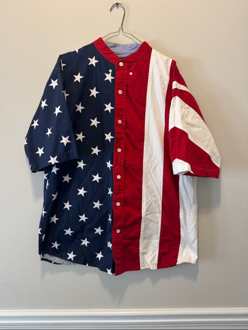 RedHead vintage Red, White & Blue Stars & Stripes Casual Button-Down Shirt